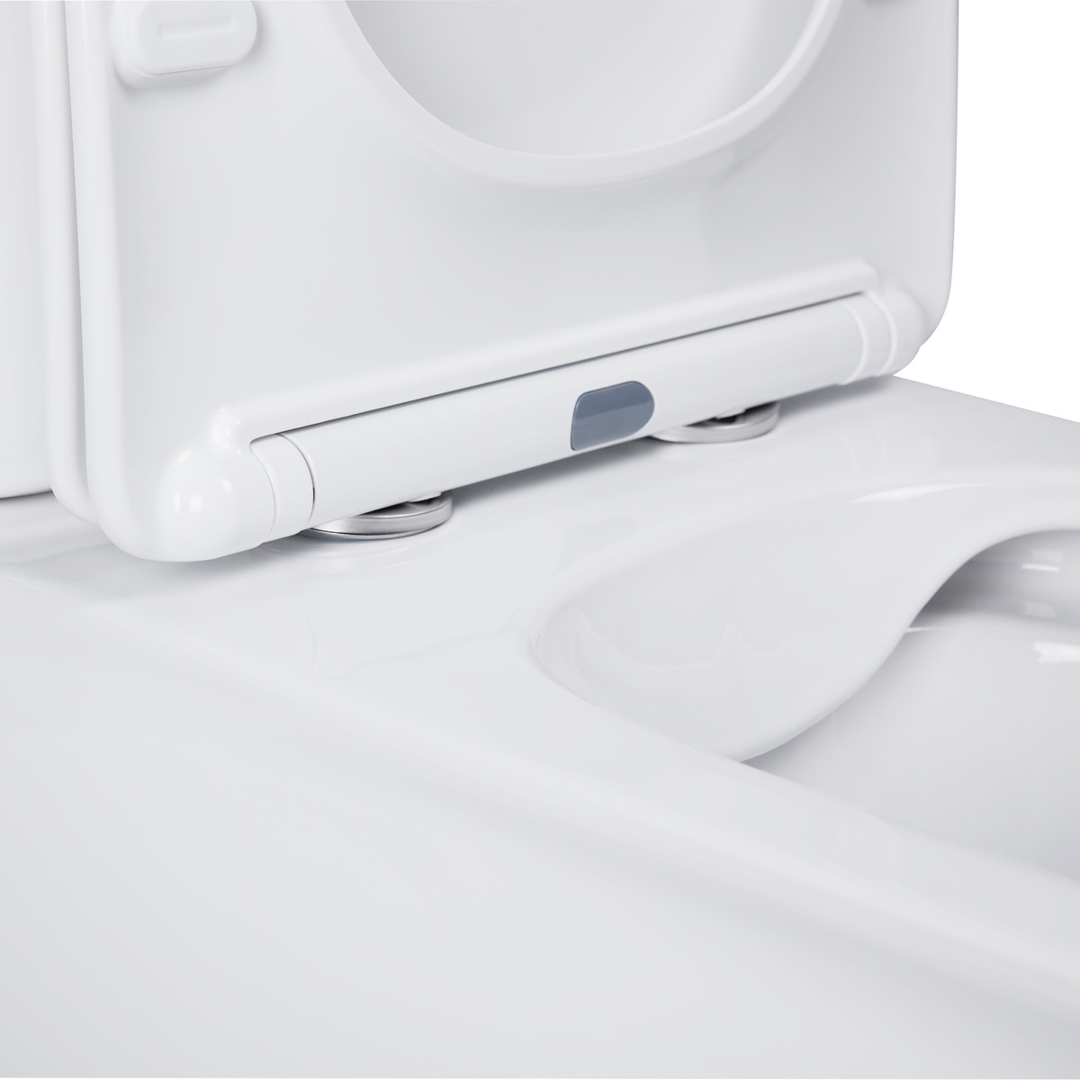 Унитаз-компакт напольный безободковый белый Q-TAP Nando сиденье микролифт выпуск в стену QT12221222AW
