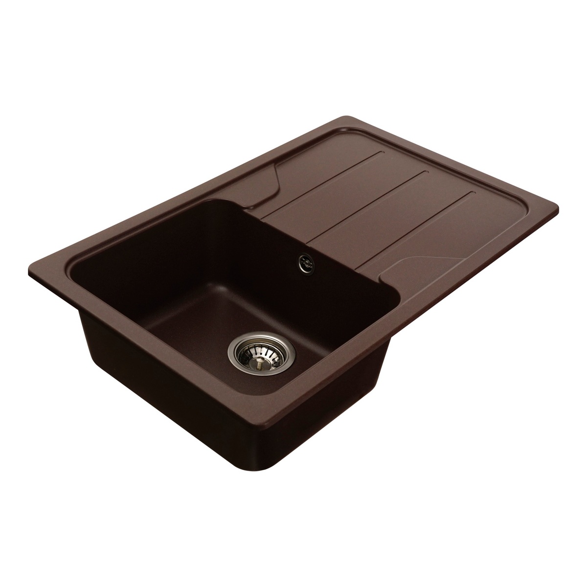 Мийка для кухні гранітна прямокутна PLATINUM 7850 VERONA 780x500x180 мм без сифону коричнева PLS-A25154