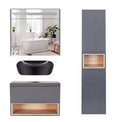 Набор мебели в ванную Q-TAP Robin серый QT044RO42986