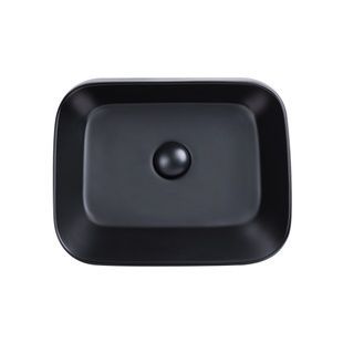 Умывальник накладной Q-TAP Scorpio 455x400x120мм прямоугольный черный QT14112242MBMB