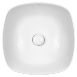Умывальник накладной Q-TAP Kolibri 405x405x140мм квадратный белый QT10117040TW