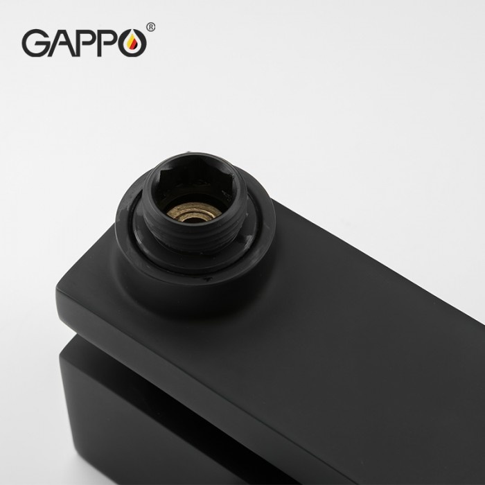 Змішувач для ванної одноважільний із коротким виливом GAPPO чорний латунь G3207-6
