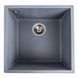 Мийка для кухні гранітна квадратна PLATINUM 4040 RUBA 440x440x200мм без сифону сіра PLS-A40721 1 з 8