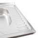 Мийка для кухні із нержавіючої сталі квадратна накладна PLATINUM 6060 L ДЕКОР 600x600x160мм мікротекстура 0.7мм із сифоном PLS-A389 3 з 5