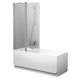 Шторка стеклянная для ванны двухсекционная распашная 150x99см RAVAK CHROME CVS2-100 L стекло прозрачное 6мм профиль сатин 7QLA0U00Z1 1 из 3