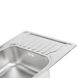 Мийка для кухні із нержавіючої сталі прямокутна LIDZ 580x480x180мм матова 0.8мм із сифоном LIDZ5848SAT 6 з 7