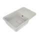 Мийка для кухні гранітна прямокутна PLATINUM 7850 CUBE 775x505x180мм без сифону біла PLS-A24611 2 з 4