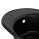Мийка на кухню композитна овальна Q-TAP CS 500мм x 610мм чорний із сифоном QT6151BLA404 5 з 6