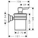 Дозатор для жидкого мыла HANSGROHE AXOR Montreux 42019000 настенный на 300мл округлый керамический хром 2 из 2