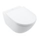 Унитаз подвесной безободковый белый VILLEROY&BOCH SUBWAY 3.0 с сиденьем с микролифтом 4670ТS01 1 из 19