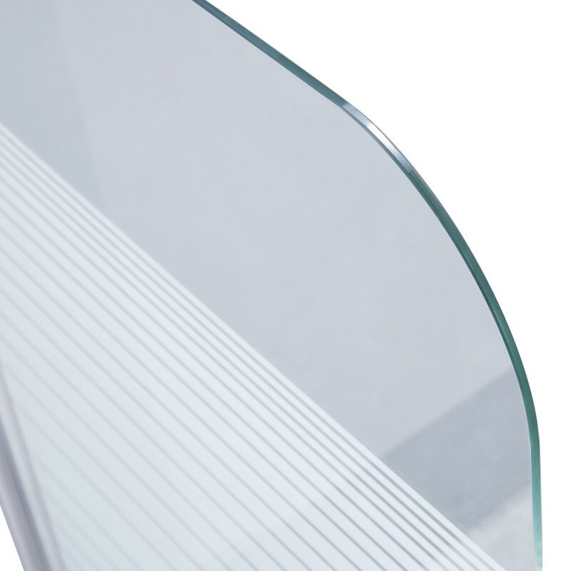 Стенка стеклянная для ванной левая распашная 150см x 82см LIDZ Brama стекло матовое 6мм профиль хром LBSS80150LCRML