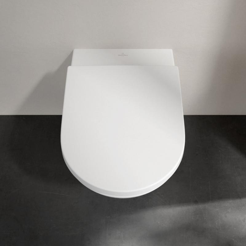 Унитаз подвесной безободковый белый VILLEROY&BOCH SUBWAY 3.0 с сиденьем с микролифтом 4670ТS01