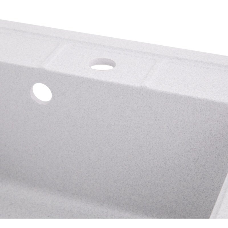 Мийка на кухню композитна прямокутна LIDZ GRA-09 455мм x 513мм сірий без сифону LIDZGRA09460515200
