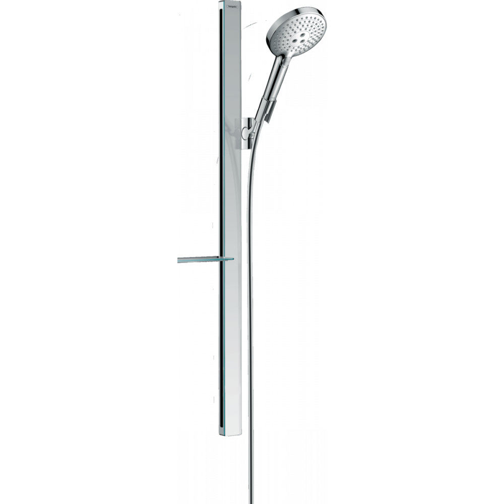 Душевой набор HANSGROHE Raindance Select EcoSmart 27649000 с ручной лейкой, шлангом и стойкой 945мм хром