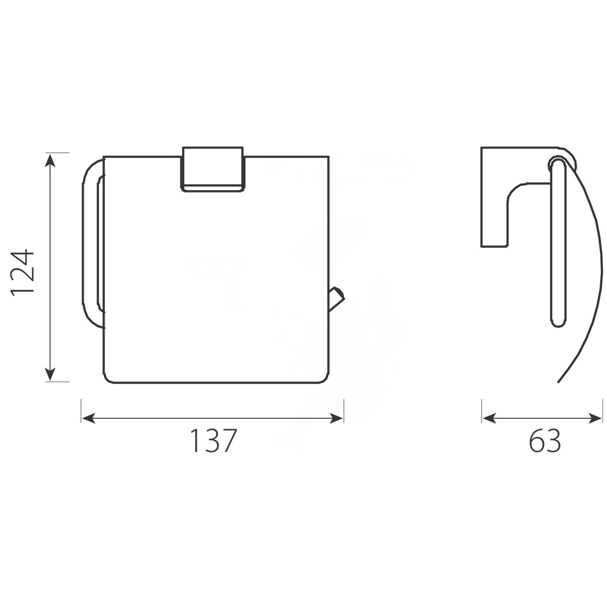 Тримач для туалетного паперу із кришкою FERRO Audrey прямокутний металевий хром AD15