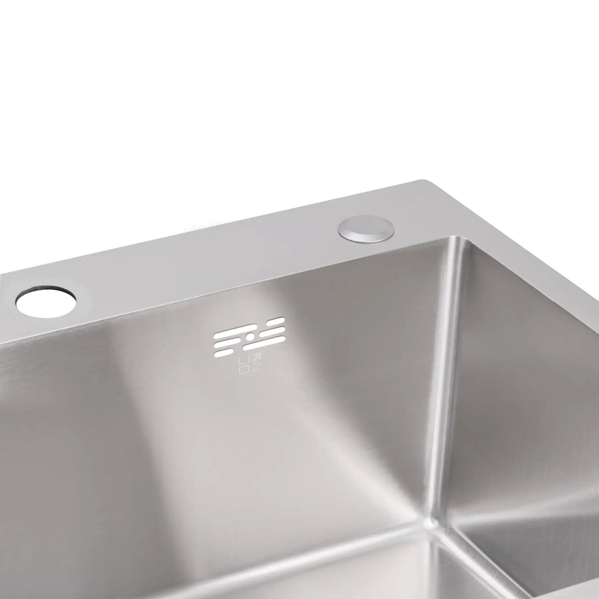 Мийка для кухні із нержавіючої сталі прямокутна LIDZ H5045 500x450x220мм матова 0.8мм із сифоном LIDZH5045BRU3008