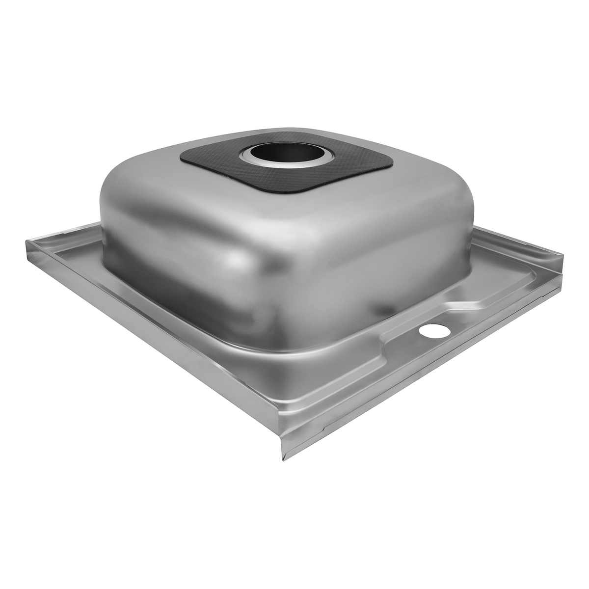 Мийка для кухні із нержавіючої сталі квадратна накладна KRONER KRP 500x500x160мм матова 0.6мм із сифоном CV022819