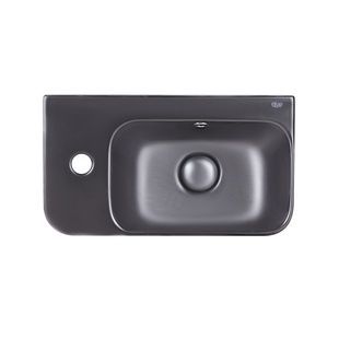 Умывальник подвесной Q-TAP Tern 450x260x160мм прямоугольный черный QT17115117LMB