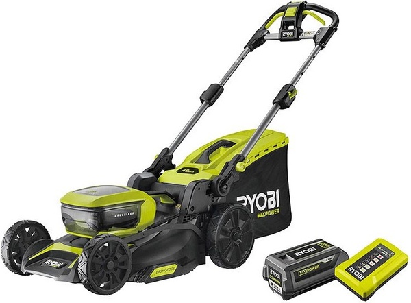 Газонокосилка аккумуляторная Ryobi RY36LMX46A-140 MAX POWER 36В акб 1х4А·час 46см 25-75мм EasyEdge мульчирование бесщеточное до 700м.кв 22.5кг