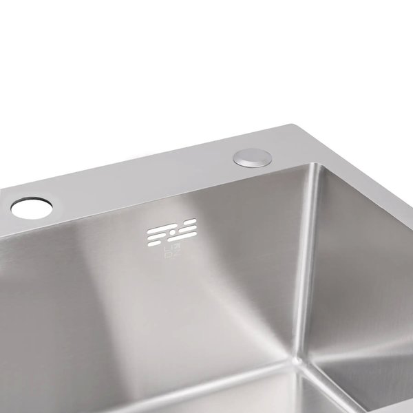 Мойка для кухни из нержавеющей стали прямоугольная LIDZ H5045 500x450x220мм матовая 0.8мм с сифоном LIDZH5045BRU3008