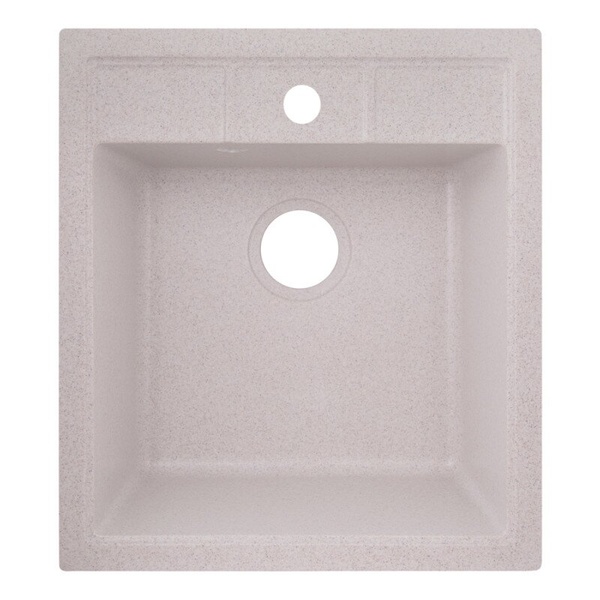 Кухонна мийка композитна прямокутна LIDZ MAR-07 455мм x 513мм бежевий без сифону LIDZMAR07460515200