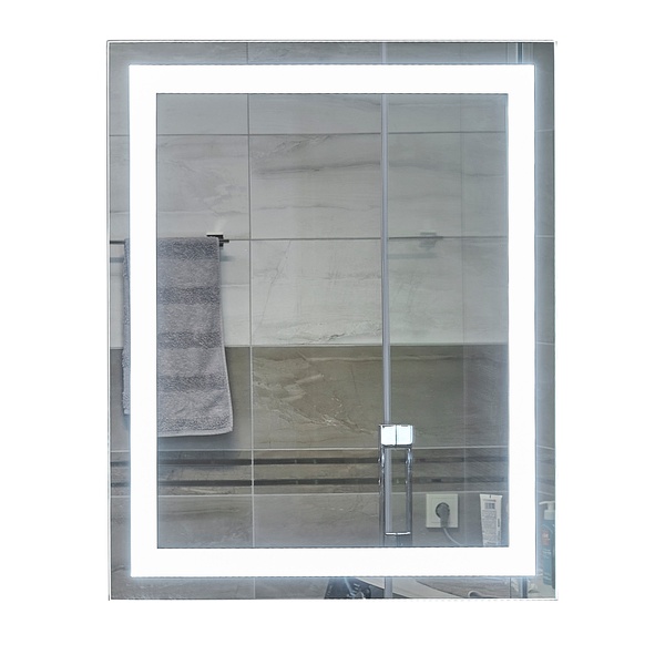 Зеркало в ванную UNIO MRR-01 SQR-AA 80x70см c подсветкой прямоугольное 000026926