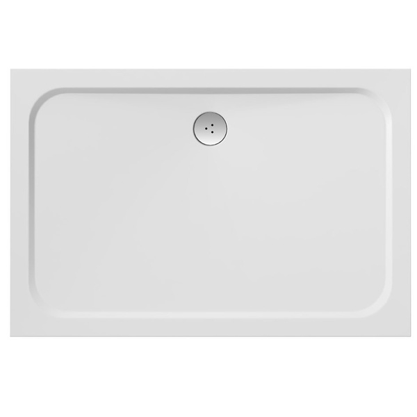 Піддон для душової кабіни RAVAK Gigant Pro Chrome 120x90x3см прямокутний композитний без сифону білий XA04G701010