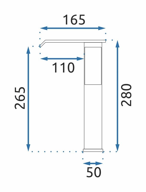 Змішувач для умивальника із високим виливом REA KENT хром латунь REA-B8011