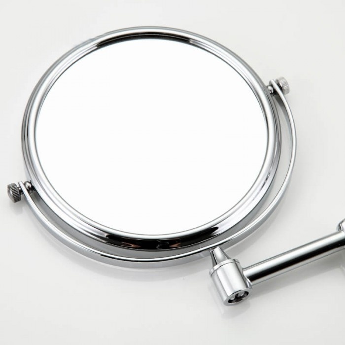 Косметическое зеркало FRAP F6106 круглое подвесное металлическое хром