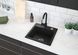 Мийка для кухні гранітна квадратна DEANTE Zorba 440x440x184мм із сифоном сіра ZQZ_2103 4 з 5
