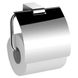 Тримач для туалетного паперу із кришкою FERRO Audrey прямокутний металевий хром AD15 1 з 2