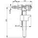 Впускной механизм для бачка унитаза ALCAPLAST подключение 3/8" боковой подвод воды A15P-3/8" 2 из 2