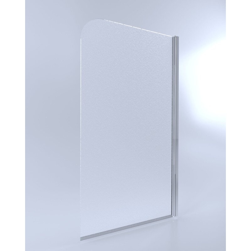 Шторка стеклянная для ванны правая распашная 130см x 79см Q-TAP Standard стекло матовое 6мм профиль хром STDCRM407513APR