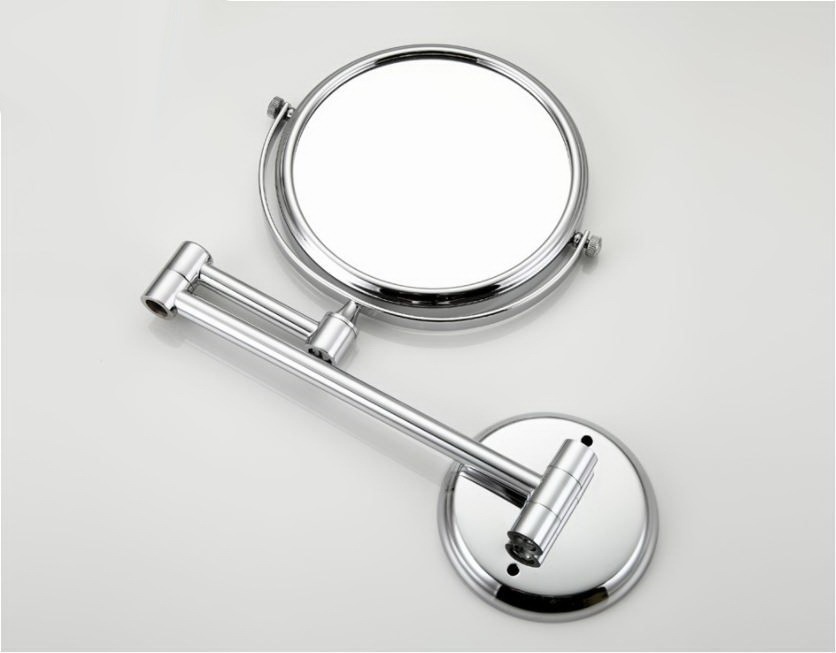 Косметическое зеркало FRAP F6106 круглое подвесное металлическое хром