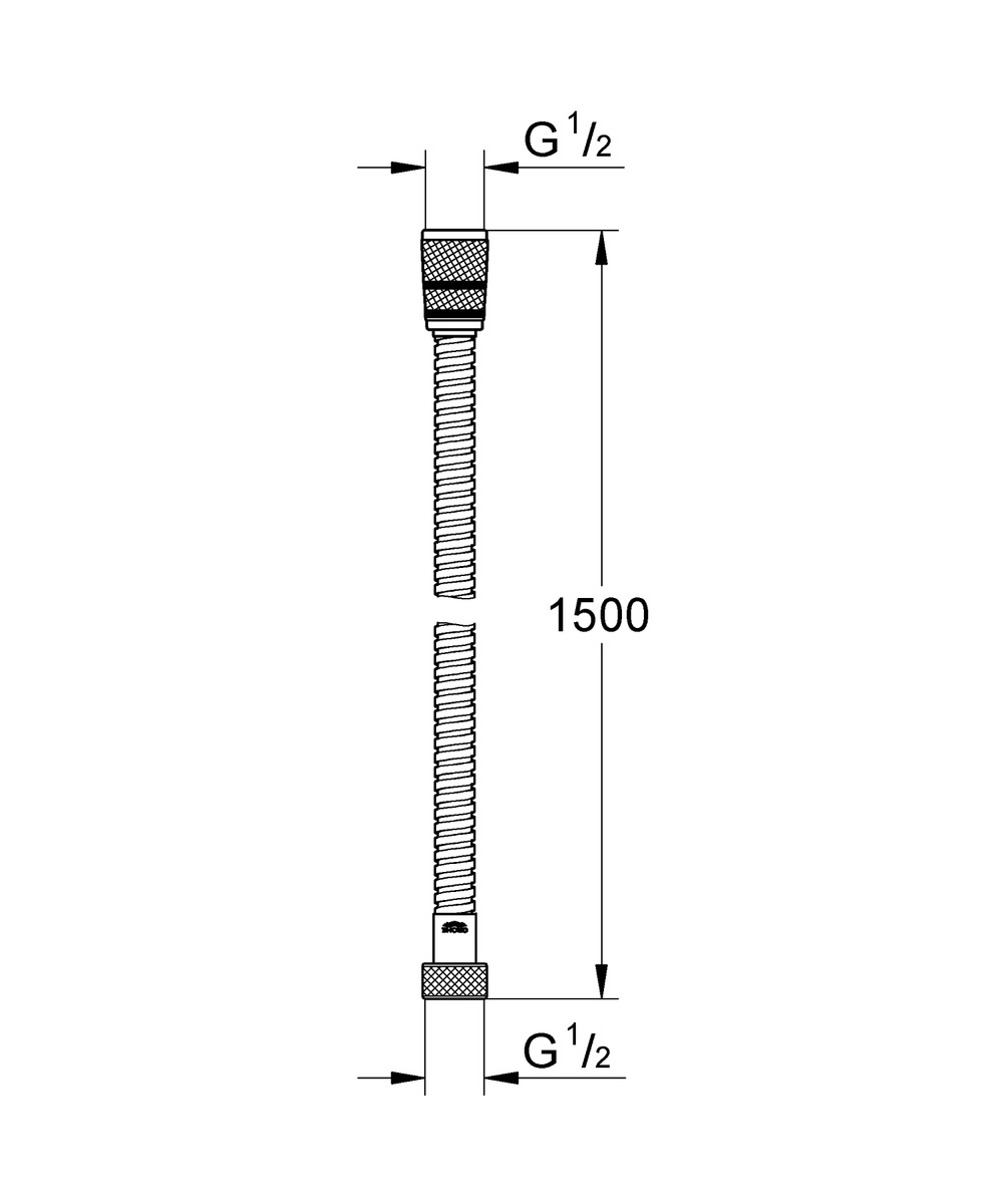 Шланг для душа GROHE VitalioFlex 1500мм металлический хром 22101000