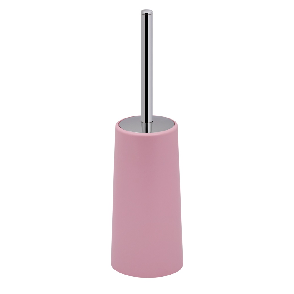 Йоржик для унітазу з підставкою на підлогу LIDZ 121 рожевий/хром метал LIDZPIN1210511