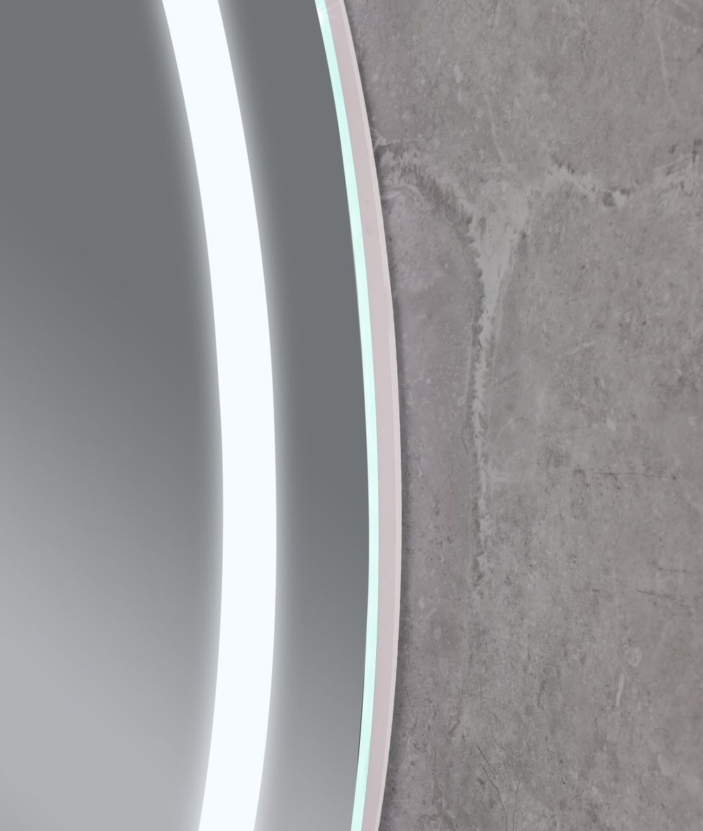 Зеркало в ванную MIXXUS Plain 80x60см c подсветкой сенсорное включение антизапотевание овальное MI6933