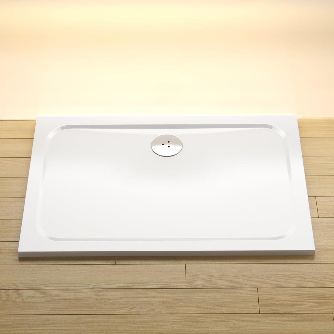 Піддон для душової кабіни RAVAK Gigant Pro Chrome 110x80x3см прямокутний композитний без сифону білий XA04D401010