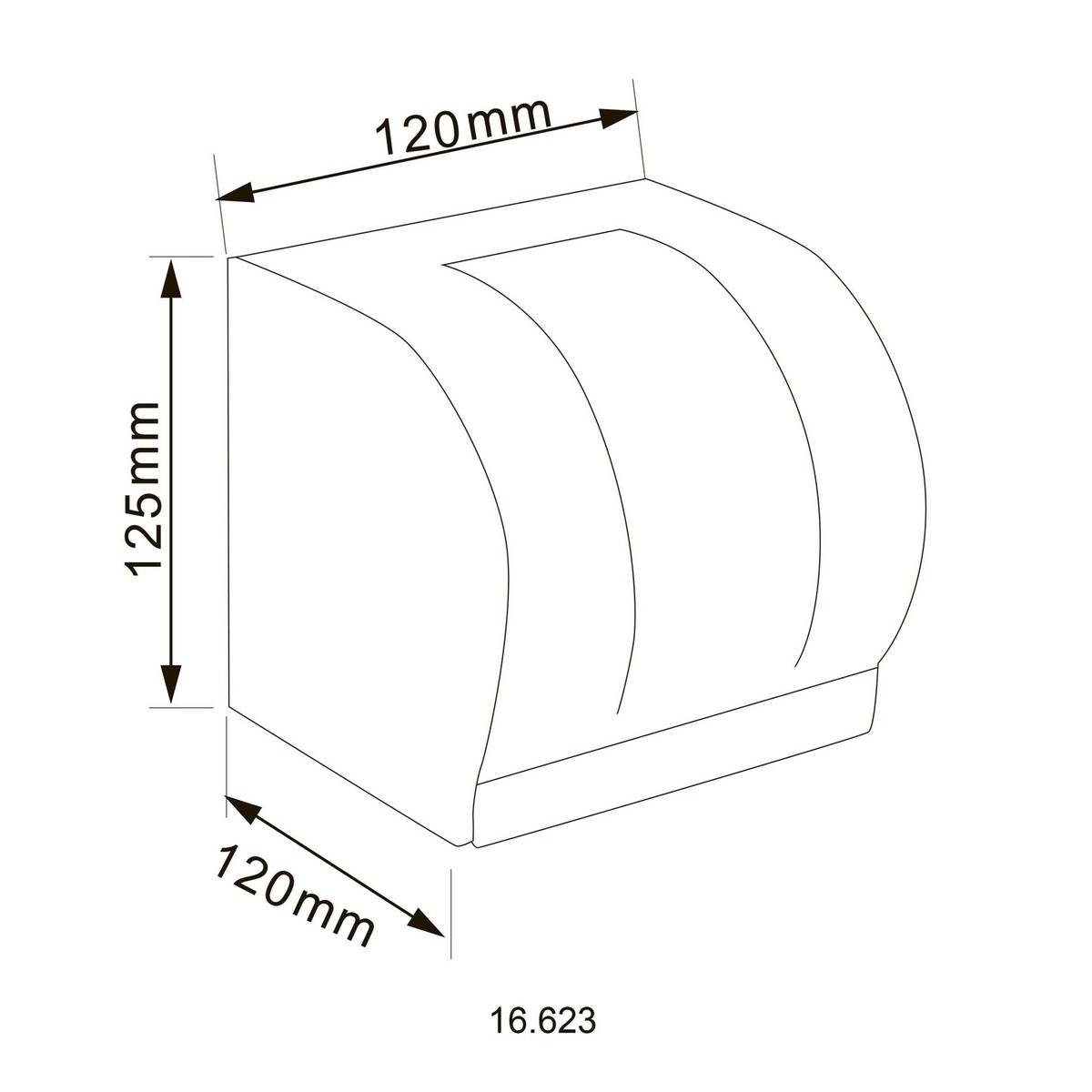Диспенсер для туалетного паперу HOTEC 16.623 Stainless Steel 000007813 підвісний із нержавіючої сталі хром