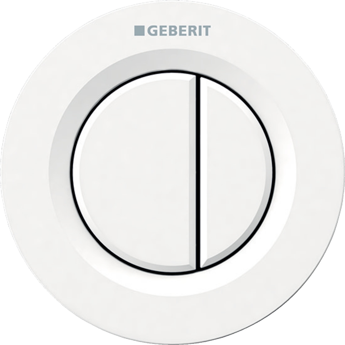 Кнопка зливу для інсталяції GEBERIT Type01 пластикова пневматична подвійна глянцева біла 116.042.11.1