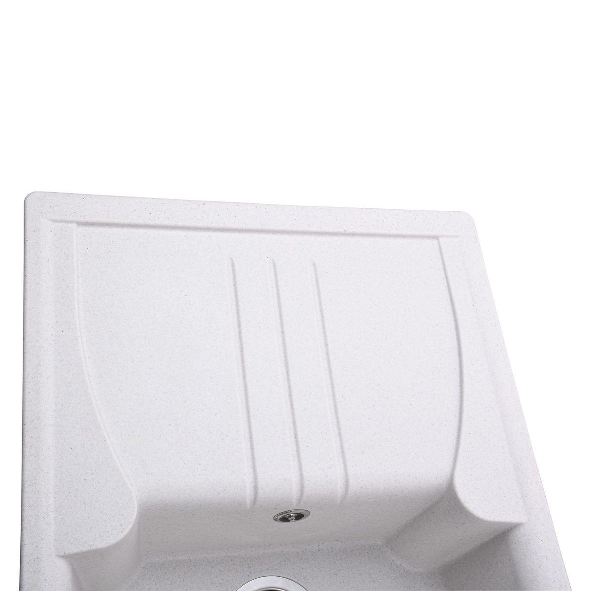 Мийка на кухню гранітна прямокутна GLOBUS LUX BALATON 680x500мм біла без сифону 000009227