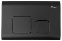 Кнопка слива для инсталляции REA F BLACK MAT пластиковая двойная матовая черная REA-E9854