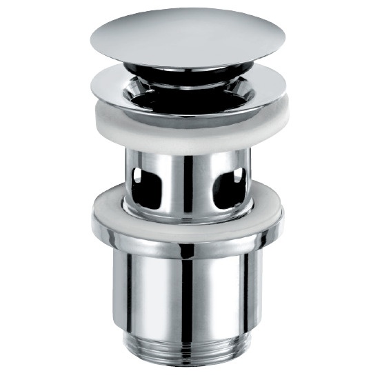 Донний клапан натискний для раковини KLUDI із переливом метал 1 1/4" глянцевий хром 1042405-00