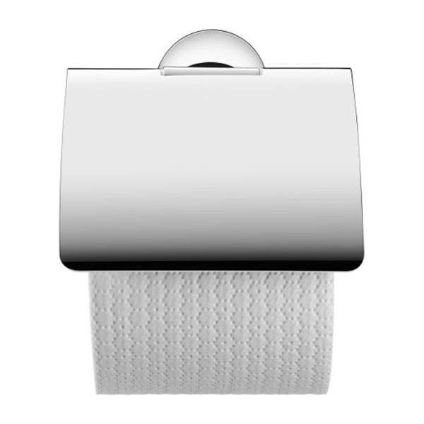 Тримач для туалетного паперу із кришкою DURAVIT Starck T 0099401000 округлий металевий хром