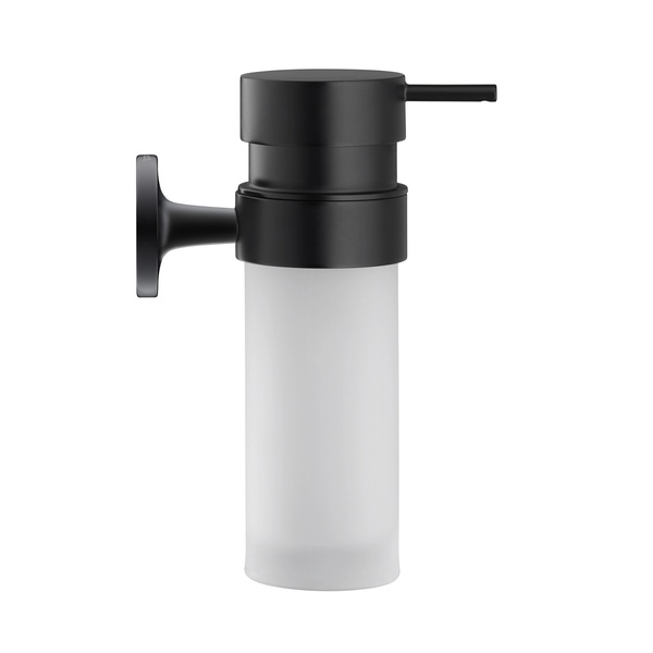 Дозатор для жидкого мыла DURAVIT Starck T 0099354600 настенный на 200мл округлый стеклянный черный