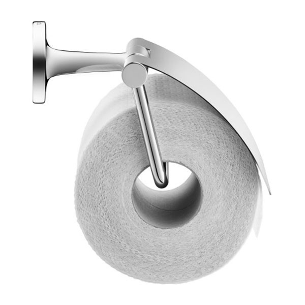 Держатель для туалетной бумаги с крышкой DURAVIT Starck T 0099401000 округлый металлический хром