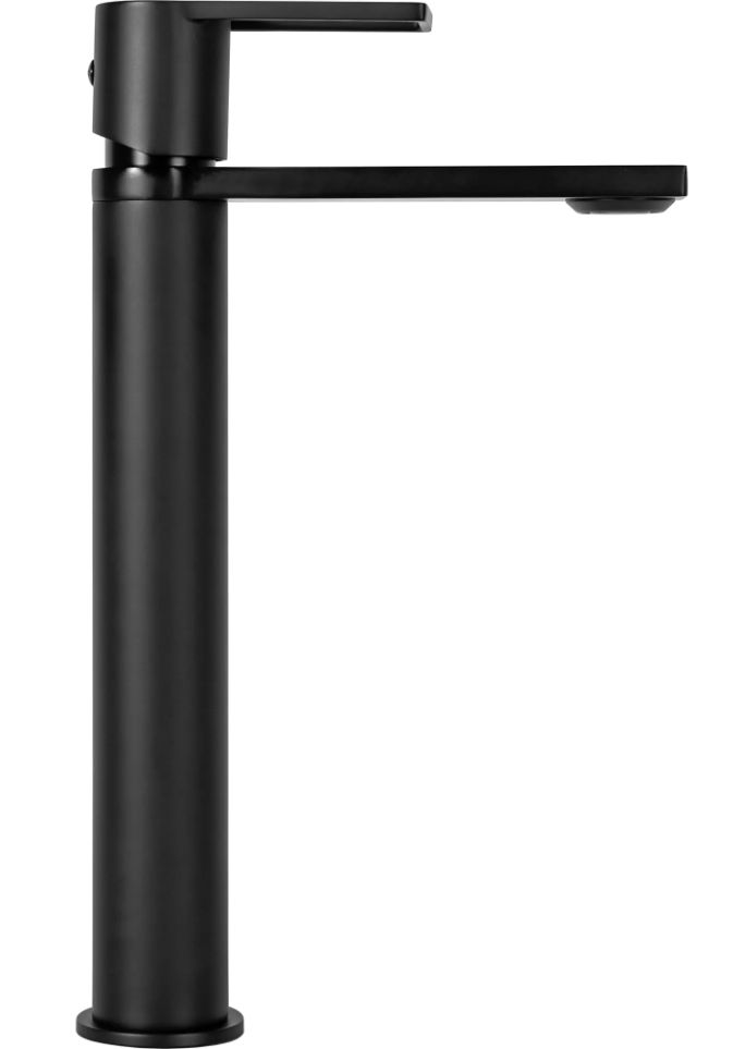 Змішувач для умивальника із високим виливом REA FLIP BLACK чорний латунь REA-B2007