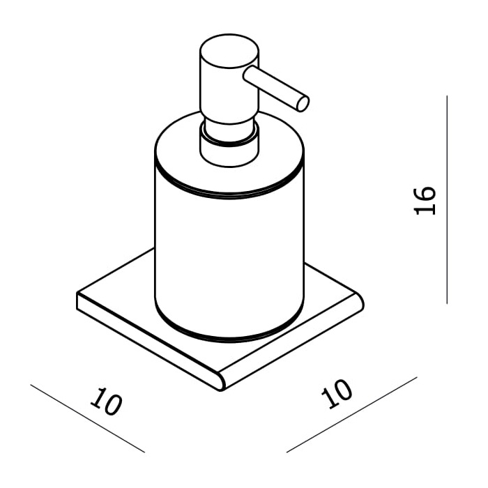 Дозатор для жидкого мыла VOLLE FIESTA 15-77-312 настенный на 300мл стеклянный хром