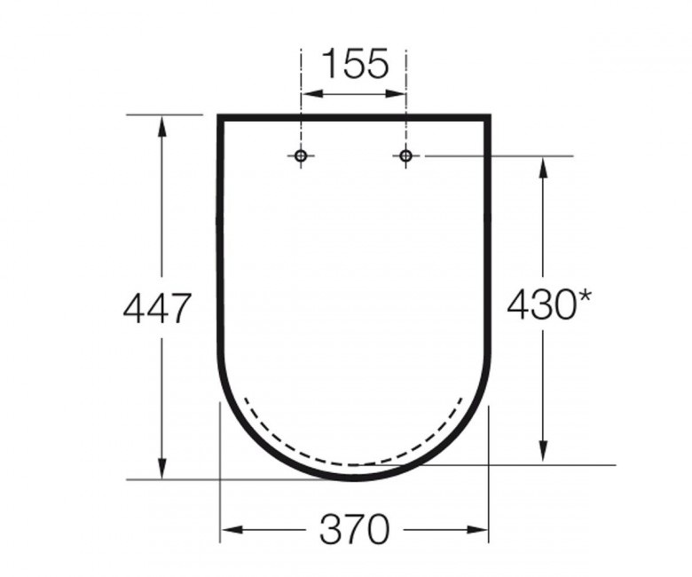 Сиденье для унитаза ROCA ACCESS дюропласт 370x447мм 155мм между креплениями белое A801230004