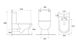 Унітаз-компакт підлоговий безобідковий білий ASIGNATURA Simple Bend кришка мікроліфт випуск в стіну 37822505 2 з 6